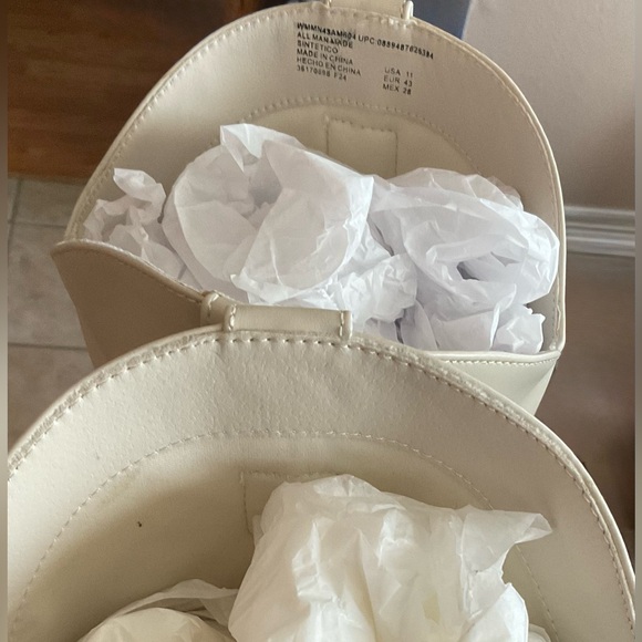 Madden NYC Elegant Off White Heeled Boots for Women Size 11 - Picture 8 of 14